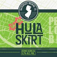 HACKENSACK BREWING HULA SKIRT COCONUT BLONDE ALE 4 PACK CANS 