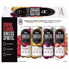 SINLESS VODKA COCKTAIL 8PK VARIETY CANS