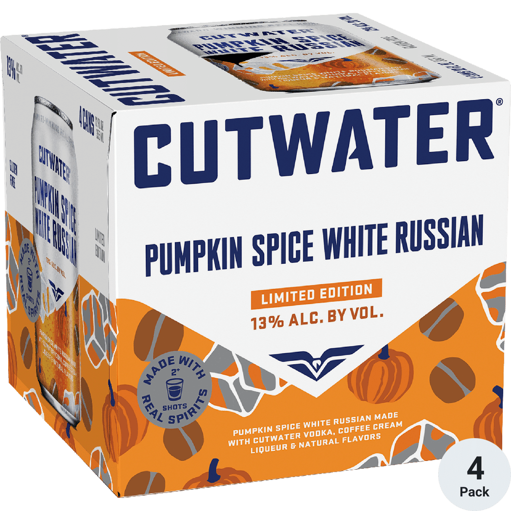 CUTWATER PUMPKIN SPICE WHITE RUSSIAN 4PK CANS