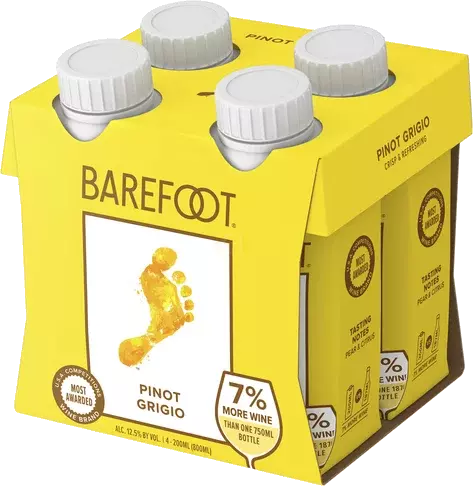 BAREFOOT PINOT GRIGIO  200ML 4PACKS